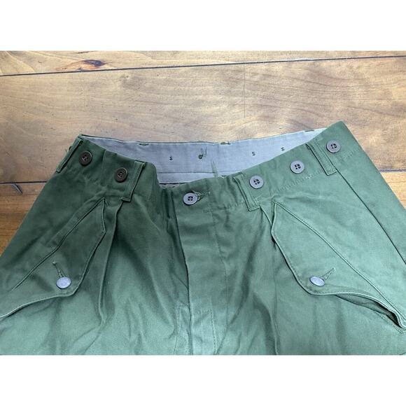 Vintage Swedish Army Ankle Cargo Fatigues Green D92 29x29 - Picture 5 of 12